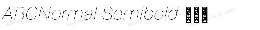 ABCNormal Semibold字体转换